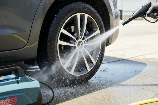 BOSS Washer cleaning car tire